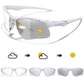 LOISRUBY Style Photochromic Sunglasses Men Women Outdoor Mtb Bicycle Cycling Runnging Eyewear Sports Bike Windproof Goggles