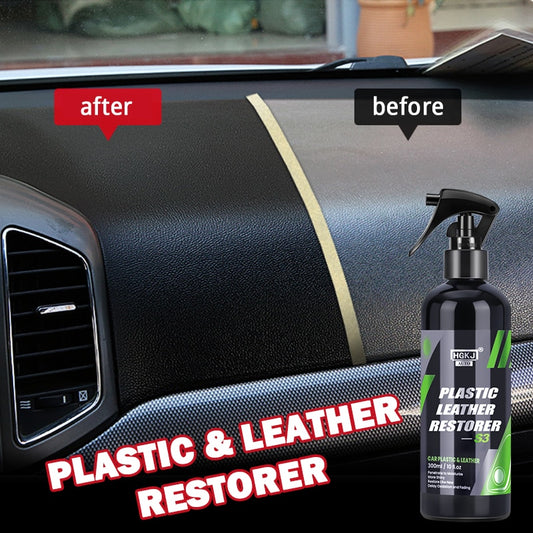 300 ml Kunststoff- und Lederrenovator, Autoinnenreiniger für die Fahrzeugaufbereitung und Restaurierung