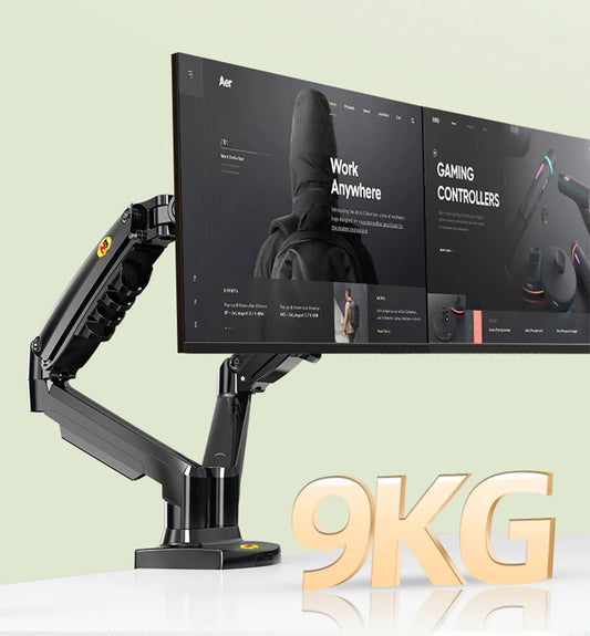 Desktop 17"-27" Dual-Monitor-Halterungsarm, Full-Motion-Monitorhalterung, Traglast jeweils 2-9 kg