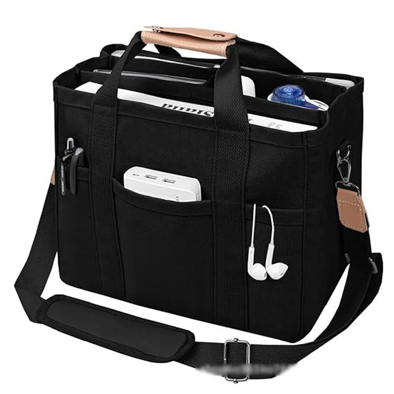 Simple canvas bag for office workers to carry lunch boxes; pure color versatile crossbody bag with large capacity.