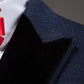 Marineblaue zweiteilige Anzüge für Herren im originellen Design für formelle Anlässe, Hochzeiten, elegante Blazer und Abendkleider (individuelle Größe)