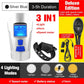 Fahrradlicht, USB wiederaufladbar, Fahrrad-Kilometerzähler, Frontlicht, Taschenlampe mit Computer, LCD-Tachometer, Radfahren, Kopf, Laterne, Horn