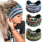Baumvolle Blumendruck Breite Stirnbänder, Vintage Knoten elastischer Turban Headwrap für Frauen & Mädchen