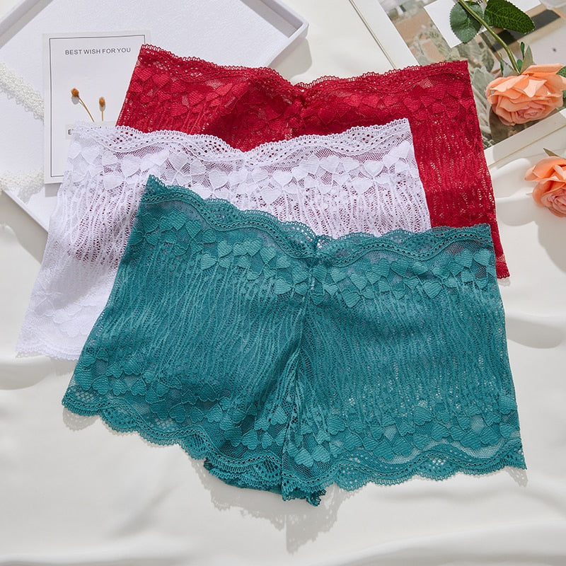 Neue Damen Spitze Unterwäsche, Höschen Hohe Taille, Sexy Aushöhlen Herz Damen Briefs Solide Komfort S-XL