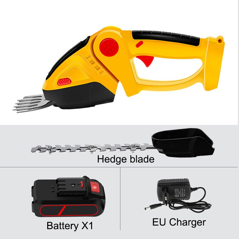 2 in 1 kabellose elektrische Heckenschere 24V, 20000 U/min wiederaufladbare Handhaushaltsstrauch