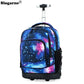 Men Trolley Backpack Rolling Luggage Suitcase Large Capacity Children Boys Backpacks with Wheels Girls Waterproof School Bag