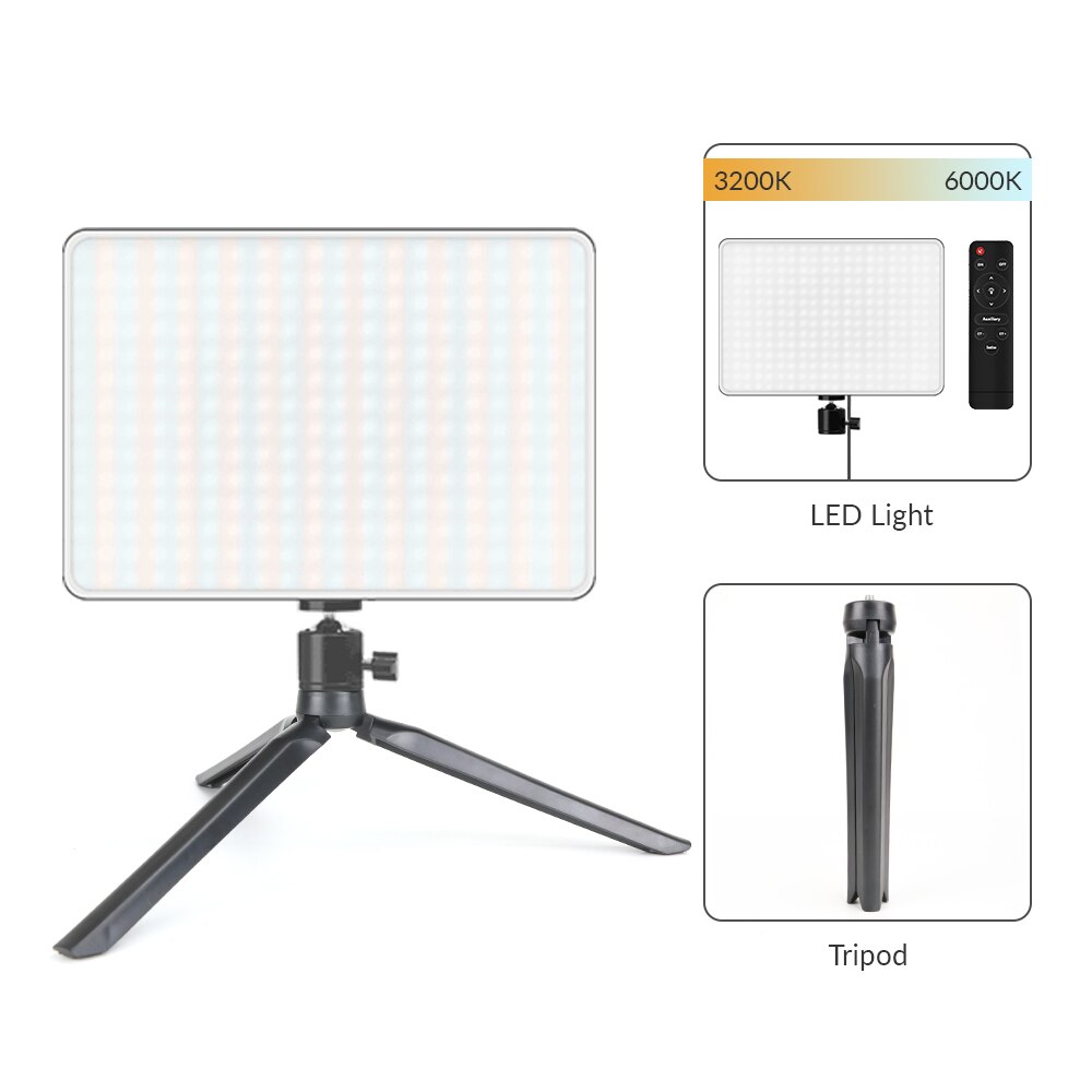LED Foto Studio Licht 3200K-5600K für Professionelle Fotographie, Beleuchtung mit Stativ für Live-Stream