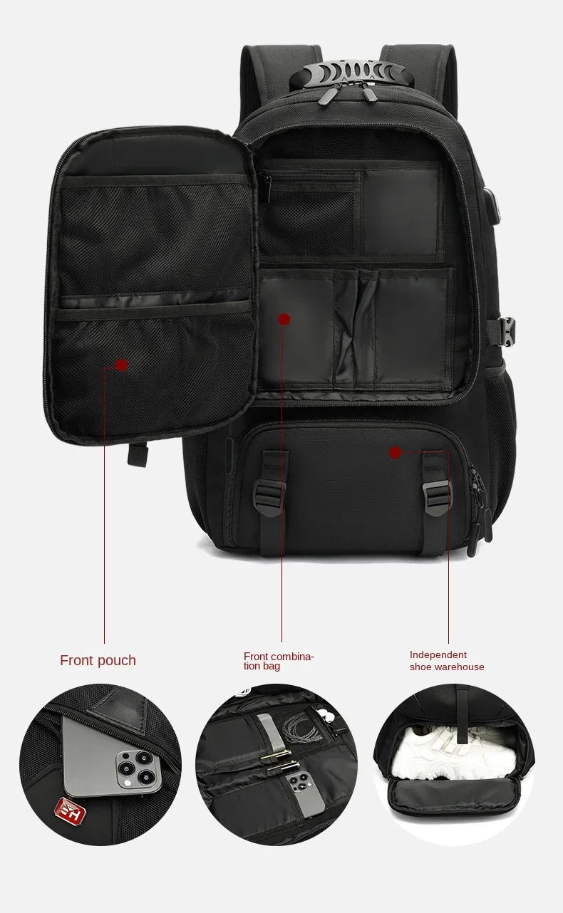 50L 60L 80L Outdoor Backpack with USB Port for Men Pack Bags Large Capacity Unisex Sports Trekking Hiking Camping Available in