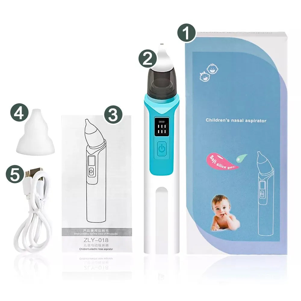 1 Stück elektrischer Nasenabsorber, leiser Baby-Hindernis-Rhinitis-Reiniger, Nasensauger
