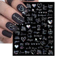 1PCS 3D Nagelzubehör, Maniküre-Nagelteile, Nageldekoration mit Liebes-Herz Aufkleber