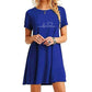 Secret Damen-Sommer-Strand-Minikleid, modisch & kurzärmelig, lockere T-Shirt-Kleider S-2XL