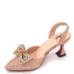 Damen-High-Heel-Spitzzehen-Sandalen, neuestes italienisches Design, Schuhe und Taschen-Set