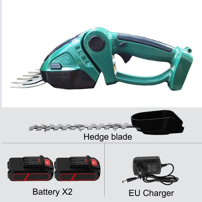 2 in 1 kabellose elektrische Heckenschere 24V, 20000 U/min wiederaufladbare Handhaushaltsstrauch