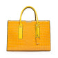Luxus Damen Ledertaschen, Designer Krokodil Muster Schulter Tasche
