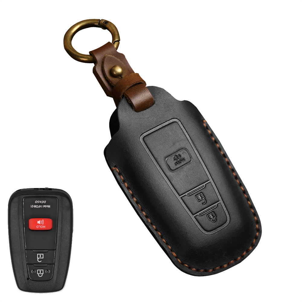 Neue Leder-Schlüsselhülle für Toyota Camry, Corolla, RAV4, Prius, CHR / C-HR, Corolla Avalon, GT86 2015–2020