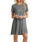 Secret Damen-Sommer-Strand-Minikleid, modisch & kurzärmelig, lockere T-Shirt-Kleider S-2XL