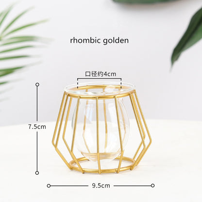 Iron Line Blumenvase, Metall, Pflanzenhalter, moderne Wohnkultur