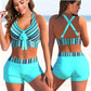 2023 neue Hohe Taille Sexy Badeanzug für Damen, zwei Stücke set Print Push Up Bademode