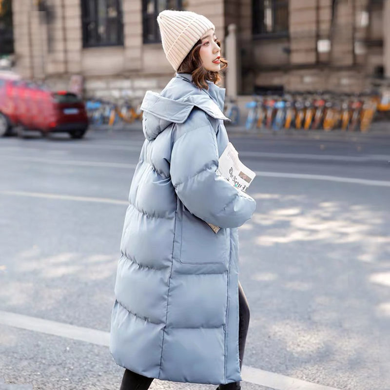 Daunengepolsterte Jacke für Damen im Winter 2023 im neuen Stil, koreanischer, lockerer mit Baumwolle gefütterter Mantel