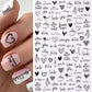 1PCS 3D Nagelzubehör, Maniküre-Nagelteile, Nageldekoration mit Liebes-Herz Aufkleber