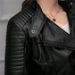 Damen Frühling / Herbst Lederjacke, Motorrad Kunstlederjacke
