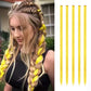 Synthetic 5Pcs Colored Hair Extensions Clip in Colorful Hair Extensions Rainbow Hair Extensions for Women Girls Hair Extensions