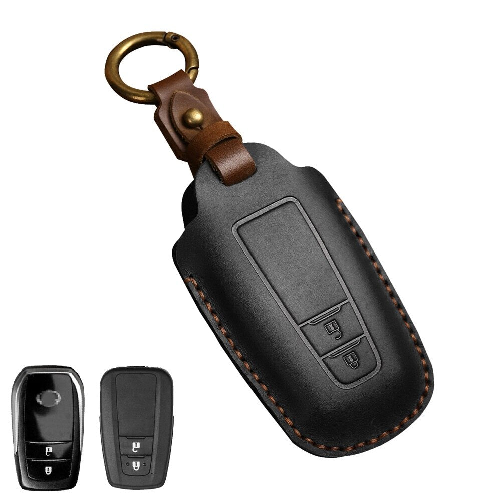 Neue Leder-Schlüsselhülle für Toyota Camry, Corolla, RAV4, Prius, CHR / C-HR, Corolla Avalon, GT86 2015–2020