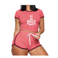 2-teilige Shorts-Sets für Damen-Outfits, kurzärmelige Trainingskleidung, Sportbekleidung für den Sommer