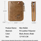 Mens Wallet Leather Business Card Holder Zipper Purse Luxury Wallets for Men RFID Protection Purses Carteira Masculina Luxury