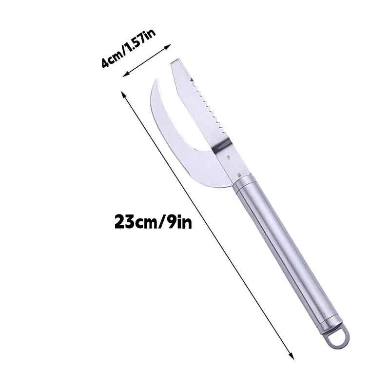 2in1 Fish Skin Brush Fast Remove Fish Scale Scraper Planer Tool Fish Scaler Fishing Knife Cleaning Tools Kitchen Accessories