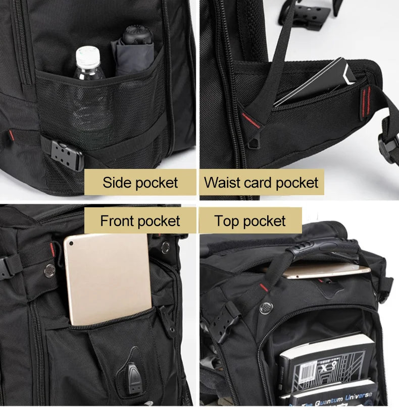 50L 70L Travel Fitness Training Backpack Large Capacity Multifunction Luggage Bag Waterproof Men Outdoor Hiking Trekking PackXA8