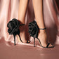 Damen Blume Schuhe, Rose Blume Pumpen High Heel Sandalen