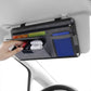 Auto-Sonnenblenden-Organizer, strukturiertes Wildleder, Sonnenbrillenetui, Kartenhalter, automatische Aufbewahrungstasche mit Reißverschluss