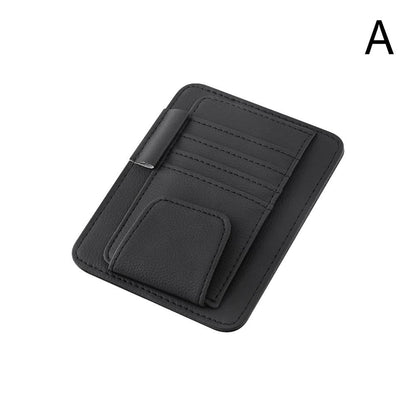 Auto-Sonnenblenden-Organizer aus Leder, Sonnenbrillenhalter, Aufbewahrung, Kartenhalter