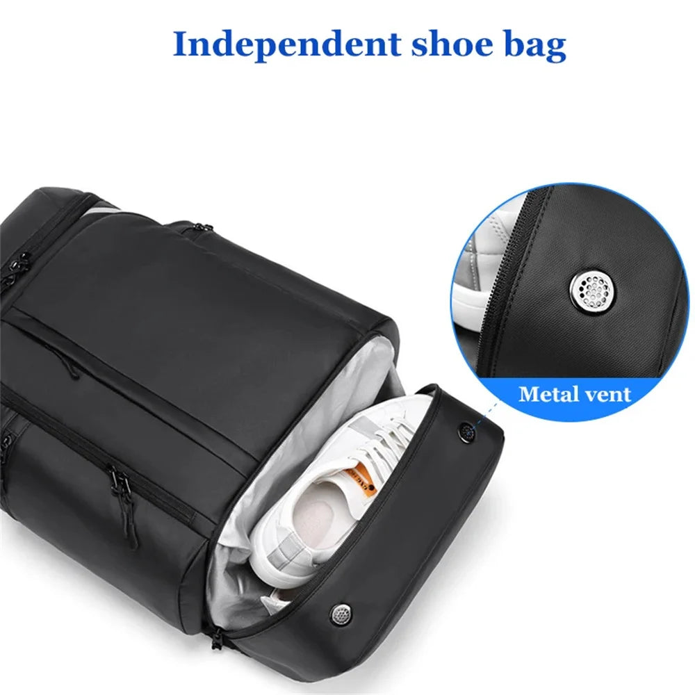 Men travel backpack large capacity trekking Backpack Business 17 Inch Laptop Backpack 50L Hiking Backpack With shoe bag ﻿
