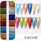 12 Gitter Perlweiß Chrom Nagel, Pigment UV Gel Nagellack
