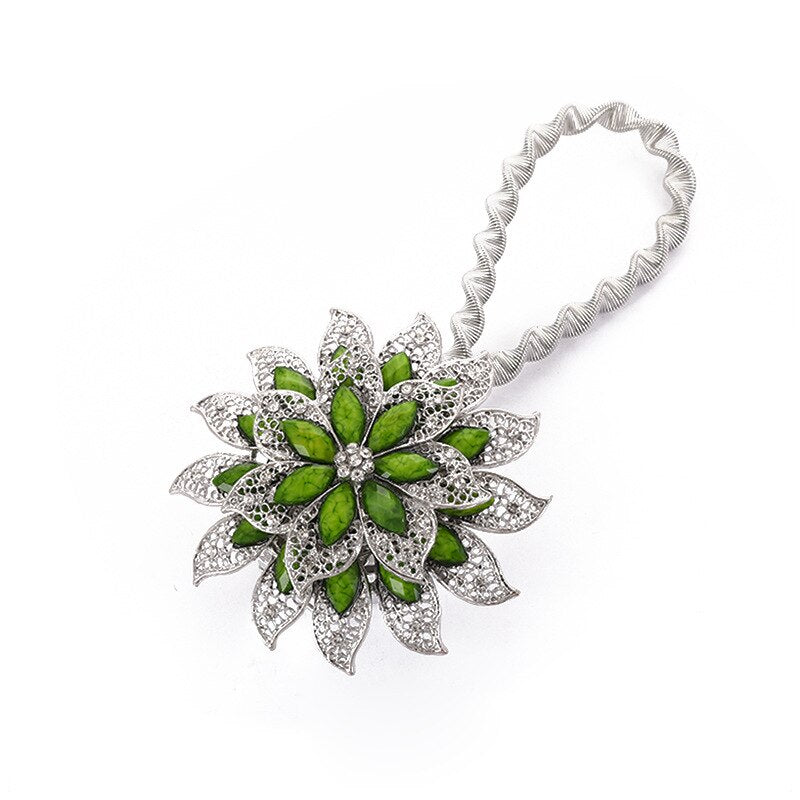 Bunte Vorhangschnalle, dehnbarer Frühling, magnetischer Vorhang-Clip, Vorhanghalter, kreativer Blumen-Riemen