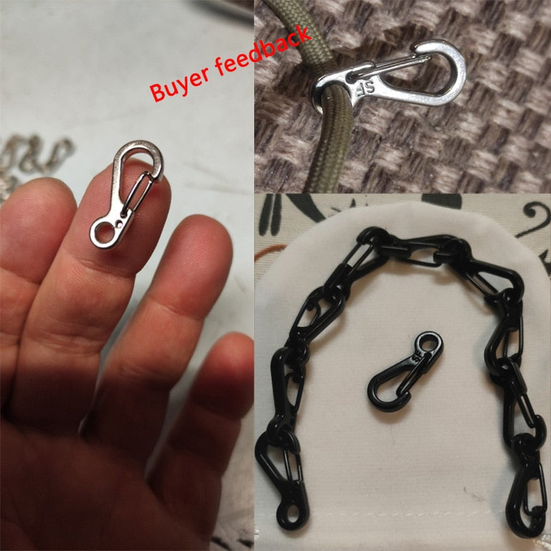 10 Teile/los Mini Karabiner Schlüsselbund, Camping Gadgets EDC, Überleben Ausrüstung