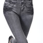 Push-Up Nahtlose Hohe Taille Warme Jeans Leggings für Herbst und Winter, Elastische Samt Jeggings Hosen