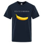 Banana Mode Druck Männer T-shirts, Casual Atmungsaktive Tops Übergroße