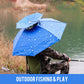 Faltbarer Sonnenschutz-Regenschirm-Hut im Freien, doppellagige Kopfbedeckung Tarnung im Freien, Wandern, Camping, Angeln