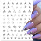 1PCS 3D Nagelzubehör, Maniküre-Nagelteile, Nageldekoration mit Liebes-Herz Aufkleber