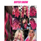 Synthetic 5Pcs Colored Hair Extensions Clip in Colorful Hair Extensions Rainbow Hair Extensions for Women Girls Hair Extensions