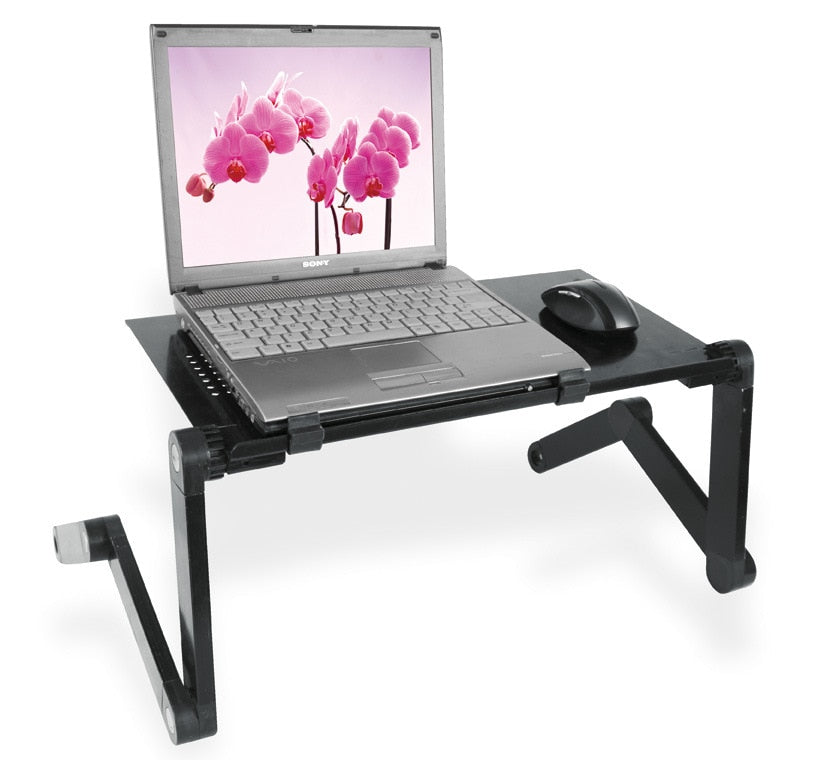 Lüfter Laptop-Schreibtisch, tragbar, verstellbar, faltbar, Tischständer mit Mauspad