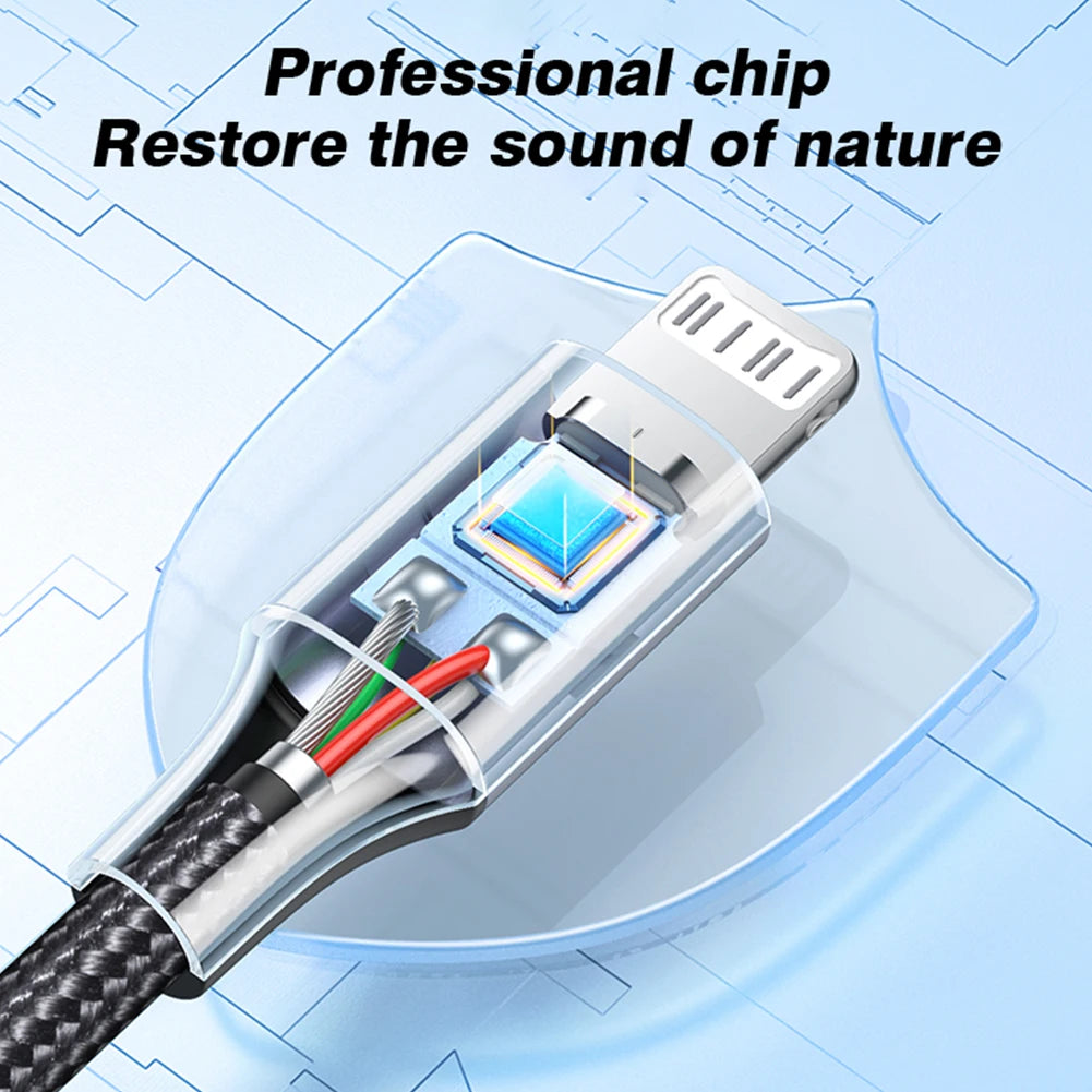 Lightning To 3 5 MM Jack AUX Cable Adapter For iPhone 12 13 14 Pro Adapter Headphone Connector Audio Splitter iphone accessories