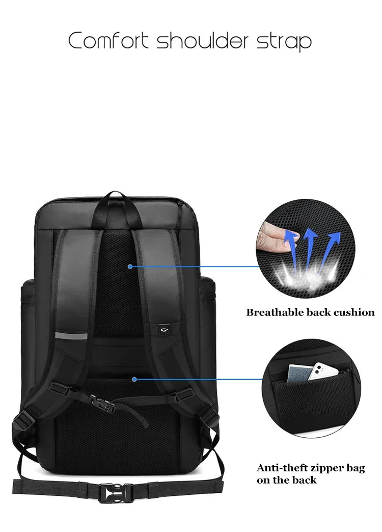 Men travel backpack large capacity trekking Backpack Business 17 Inch Laptop Backpack 50L Hiking Backpack With shoe bag ﻿