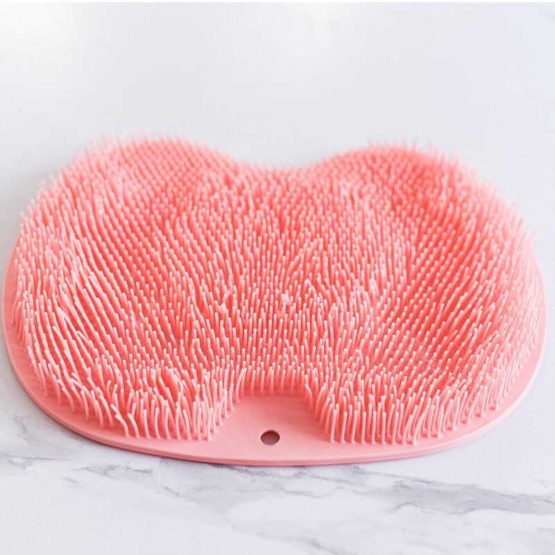 Fuß-und Rückenschrubber-Pad, multifunktionales Schrubb-Fußmassage-Pad, rutschfestes Fußpolster, Silikon-Badebürste