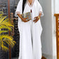 Langes Top mit kontrastierender Spitze und hohem Schlitz mit Hosen-Set