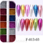 12 Gitter Perlweiß Chrom Nagel, Pigment UV Gel Nagellack