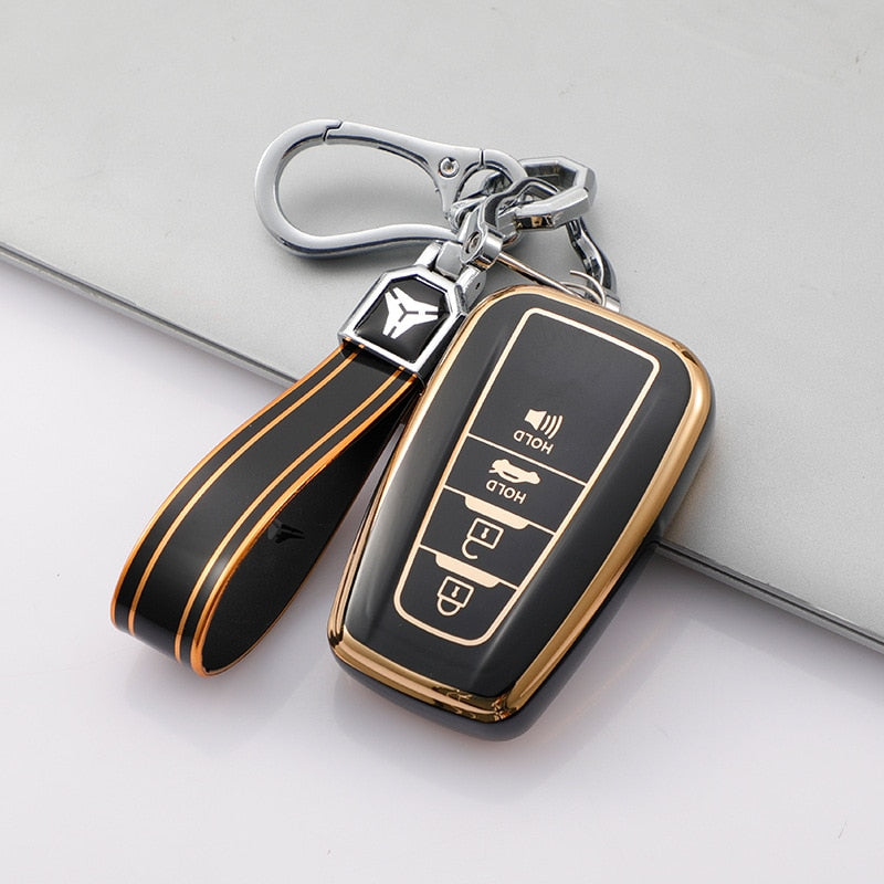 Auto-Fernschlüsselhülle für 2018–2022 Toyota RAV4, Camry, Corolla, Avalon, C-HR, Prius, GT86, Highlander 4 Tasten Keyless Shell